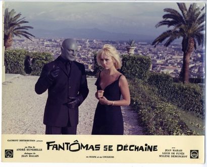 6 photos - FANTOMAS SE DECHAINE - 1965 - Jean MARAIS 6 photos du jeu d'exploitation...