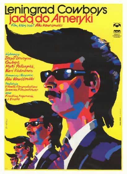 LENINGRAD COWBOYS MEET MOSES - 1994 Affiche Polonaise, 60x80cm - Entoilée en très...