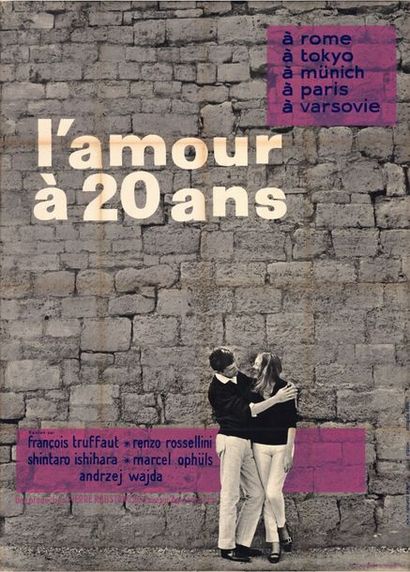 AMOUR A VINGT ANS (l') - 1962 Affiche originale Française, 120x160cm - Pliée en bon...