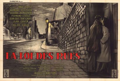 LOI DES RUES (la) - 1956 Affiche originale Française, 240x160cm - Pliée en bon état...