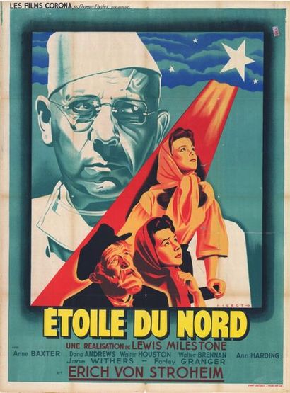 NORTH STAR (the) - 1943 Affiche originale Française, 120x160cm - Affiche pliée en...