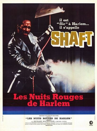 SHAFT - 1970 Affiche originale Française, 120x160cm - Pliée en très bon état - Film...