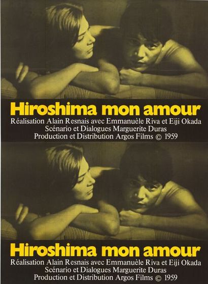 3 ex. - HIROSHIMA MON AMOUR - 1959 Affiche Française, ressortie 120x160cm - 3 exemplaires...