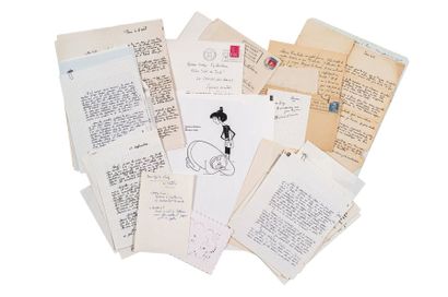 François BILLETDOUX 31 lettres autographes signées (ou L.A., ou simples notes autographes)...