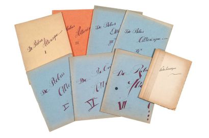 François BILLETDOUX De Rebus Alterisque. 7 cahiers autographes (le 1er signé en 4e...