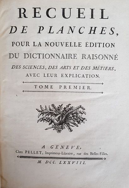 null [ENCYCLOPÉDIE]. DIDEROT (Denis) & ALEMBERT (Jean Le Rond d'). Encyclopédie ou...