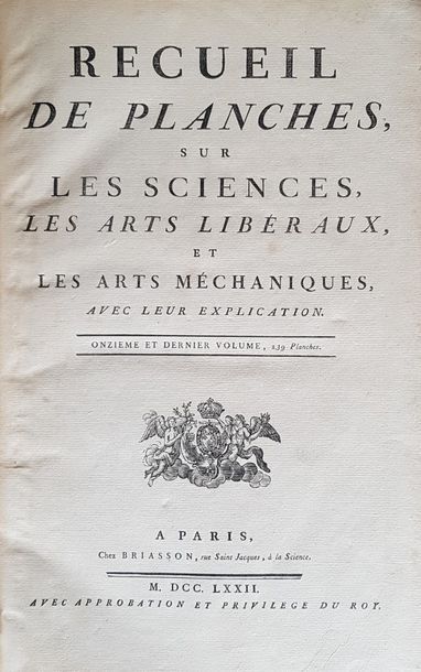 null [ENCYCLOPÉDIE]. DIDEROT (Denis) & ALEMBERT (Jean Le Rond d'). [Encyclopédie,...