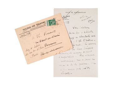 Louis-Ferdinand céline (1894-1961) L.A.S. «Destouches» à Théophile Briant. Paris,...