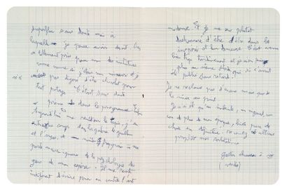 Gaston CHAISSAC (1910-1964) Lettre autographe signée à «cher monsieur». Vix (Vendée),...