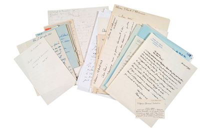 null ÉCRIVAINS
20 lettres (et cartes) et 3 manuscrits d'écrivains du XXe.
Marcel...