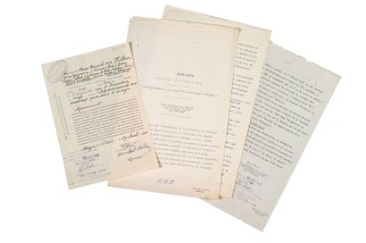 null PHYSIQUE ATOMIQUE. Pièce signée par Frédéric JOLIOT-CURIE (1900-1958), Hans...