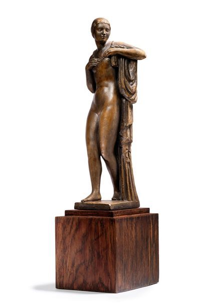 Georges CHAUVEL (1886-1962) Sculpture en plâtre patiné.
Base en bois teinté
Signée...