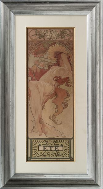 ALPHONS MARIA MUCHA (1860-1939) «Les Quatre Saisons»
Série de lithographies en couleurs...