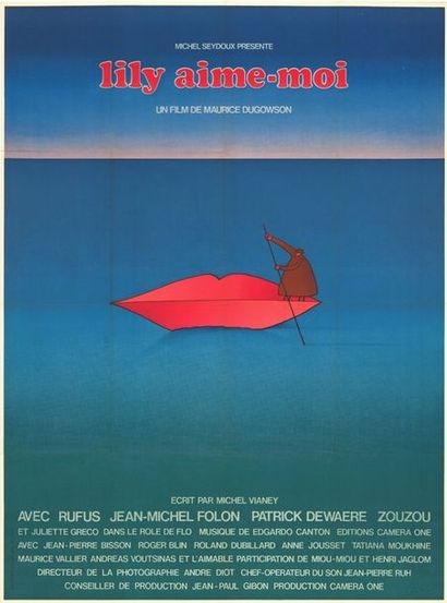 5 ex. - LILY AIME MOI - 1974 FOLON - Affiche originale Française, 120x160cm - 5 exemplaires...