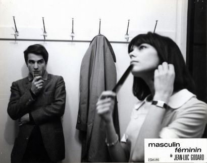 MASCULIN FEMININ - 1966 - J.P. Leaud Tirage original sur cartoline. Trous de punaises,...