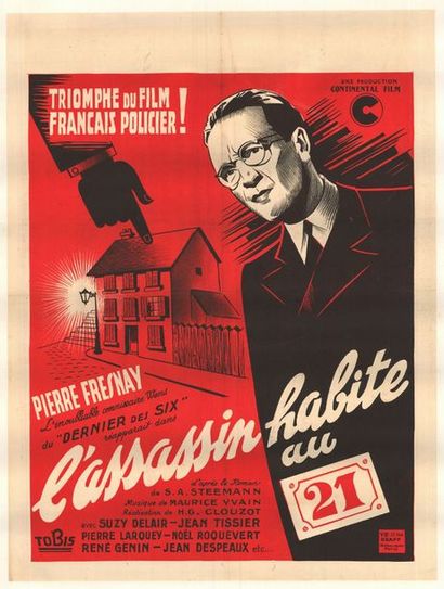 ASSASSIN HABITE AU 21 (l') - 1942 Affiche originale Française, 60x80cm - Affiche...
