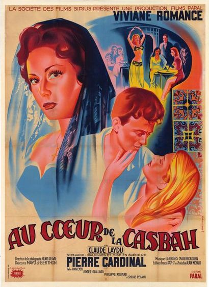 AU COEUR DE LA CASBAH - 1951 BELINSKY - Affiche originale Française, 120x160cm -...