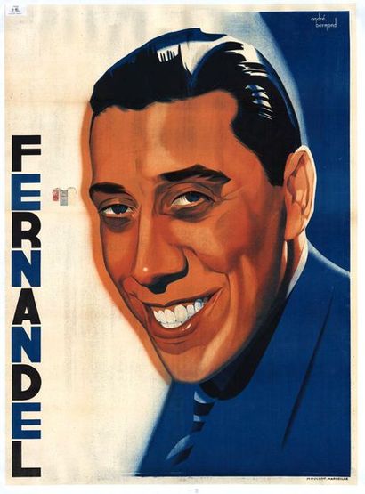 FERNANDEL - 1945 BERMOND - Affiche originale Française, 120x160cm - Affiche originale...