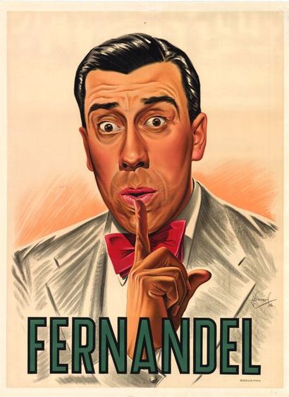 FERNANDEL - 1945 FRANCOIS - Affiche originale Française, 120x160cm - Très bon état,...