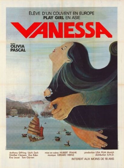 VANESSA - 1976 Affiche originale Française, 120x160cm - Pliée en très bon état -...