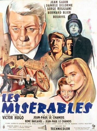 MISERABLES (les) - 1958 BERTRAND - Affiche originale Française, 120x160cm - Affiche...