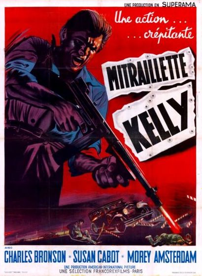 MACHINE GUN KELLY - 1958 Affiche originale Française, 120x160cm - Pliée en très bon...
