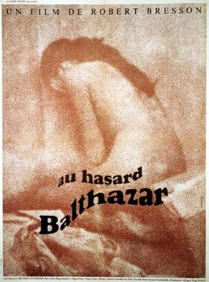 AU HASARD BALTAZAR - 1966 FERRACCI - Affiche originale Française, 60x80cm - Pliée...