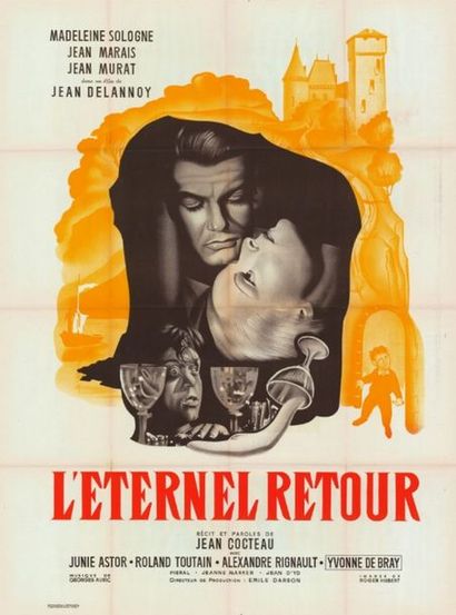 ETERNEL RETOUR (l') - 1943 Affiche Française, Ressortie 120x160cm - Pliée en bon...