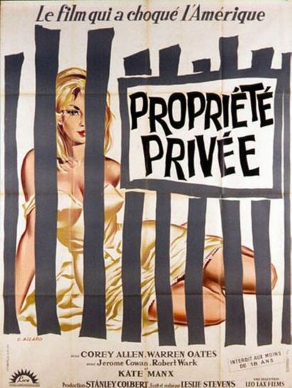 PRIVATE PROPERTY - 1960 ALLARD - Affiche originale Française, 120x160cm - Pliée en...