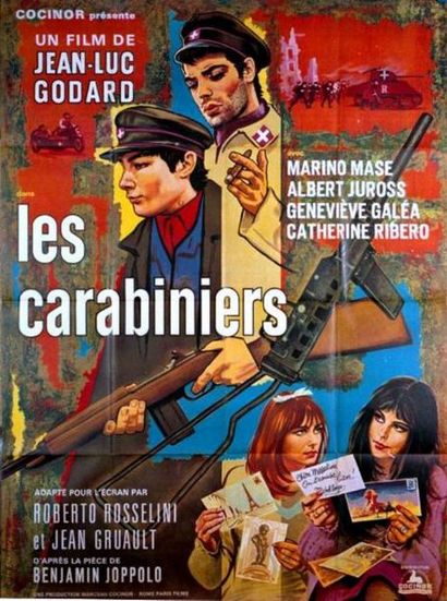 CARABINIERS (les) - 1963 BARNOUX - Affiche originale Française, 120x160cm - 3 affiches...