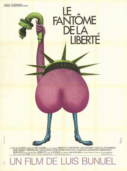 FANTOME DE LA LIBERTE (le) - 1974 FERRACCI - Affiche originale Française, 120x160cm...