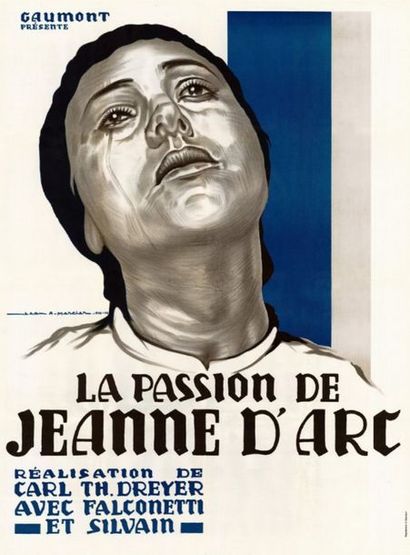 PASSION DE JEANNE D'ARC (la) - 1928 MERCIER - Affiche Française, Ressortie 120x160cm...