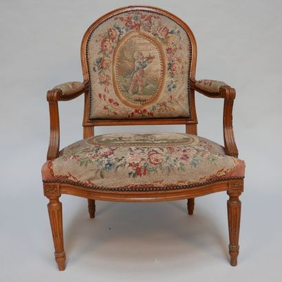 null Paire de fauteuils 

En partie d'e?poque Louis XVI