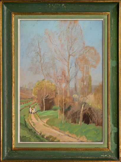 André LAGRANGE (1889-1958) Paysages, 1934
Paire de gouaches
Chaque signée
44 x 31...