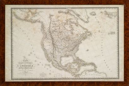 null Carte de l‘Amérique Septentrionale par BRUE, 1821.
Encadrée.
58 x 86 cm.