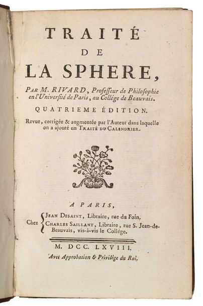 null [ASTRONOMIE]. RIVARD (Dominique François).
• Traité de la sphere. •• Traité...