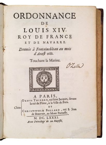 null [ORDONNANCE].
Ordonnance de Louis XIV. Roy de France et de Navarre. Donnée à...
