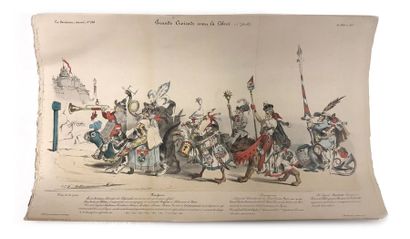 GRANDVILLE Jean-Ignace-Isidore 
Suite «Grande Croisade contre la Liberté».
(La Caricature,...