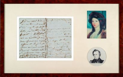 Juliette DROUET (1806-1883) 
Lettre autographe signée «Juliette» à Victor Hugo. 4...