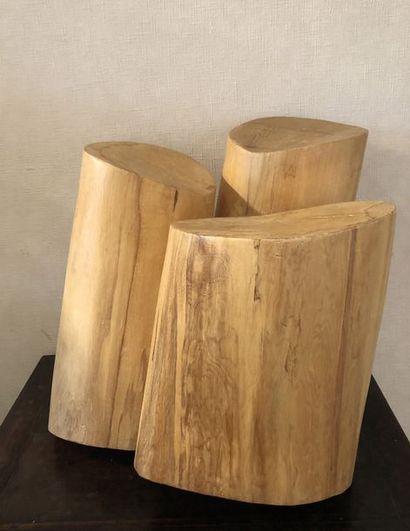 POCHON François Sans titre / Sculpture en bois de peuplier / Hauteur: 36 cm