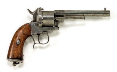 null Revolver à broche Lefaucheux type 1858, six coups, calibre 12 mm
Canon rond...