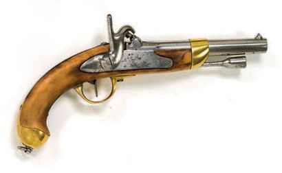 null Pistolet d'arçon modèle 1822 T bis construit neuf
Canon rond à pans au tonnerre...