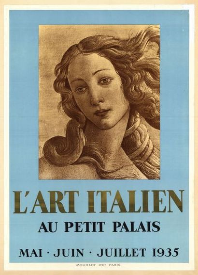 ART ITALIEN - 1935 Petit Palais - Affiche originale française entoilée - Imprimerie...