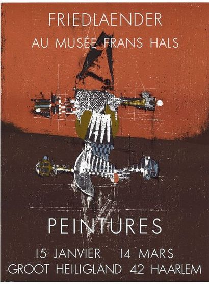 FRIEDLANDLER Musée Frans Hals - Affiche originale française en très bon état - 5...