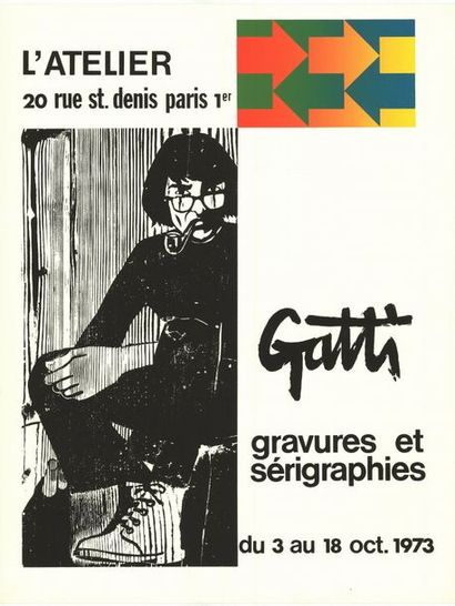 GATTI - 1973 Gravures et Sérigraphies - Affiche originale française en très bon état...