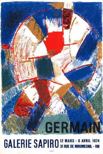 GERMAIN - 1974 Galerie Sapiro - Affiche originale française en très bon état - 5...