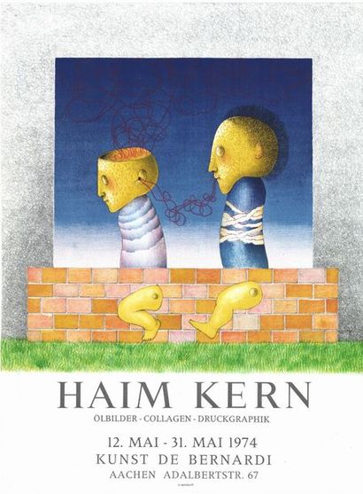 HAIM KERN - 1974 Kunst de Bernardi - Affiche originale en lithographie - Imprimerie...