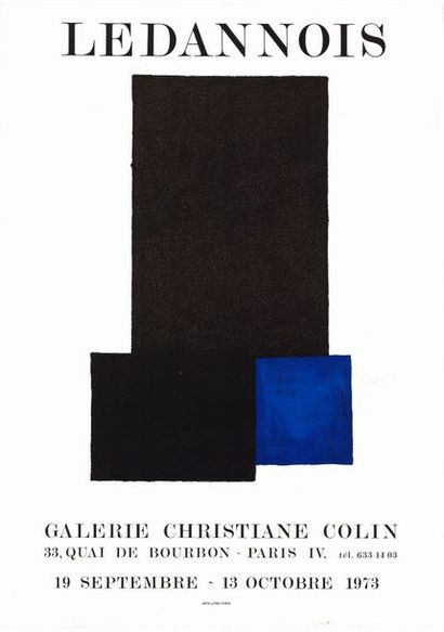 LEDANNOIS - 1973 Galerie Christiane Colin - Affiche originale française en lithographie...