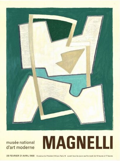 ALBERTO MAGNELLI Affiche originale française en lithographie - 74x49cm, très bon...