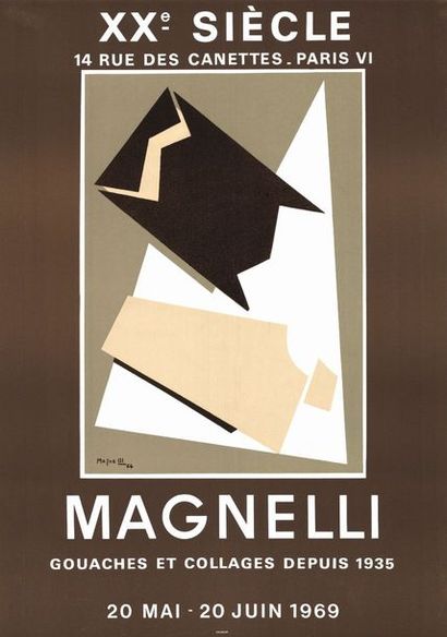 ALBERTO MAGNELLI - 1970 Galerie XXè siècle - Affiche originale française en lithographie...